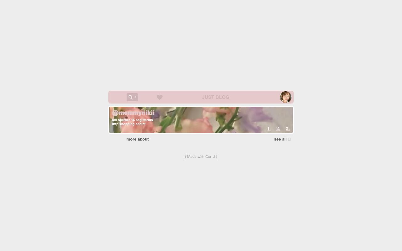 Carrd profile picture for @organize